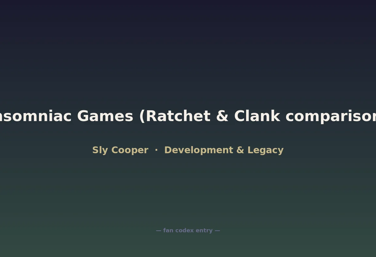 Insomniac Games (Ratchet & Clank comparison)